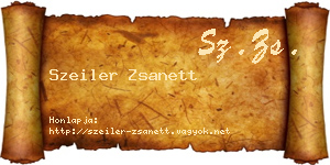 Szeiler Zsanett névjegykártya